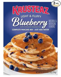 Krusteaz Light & Fluffy Complete Pancake Mix, Blueberry 25.2 Ounce (Pack of 2)