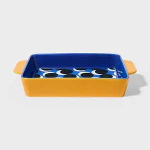2pc Stoneware Rectangle Baking Dish with Removable Silicone Mat - Tabitha Brown: Cookware Collection