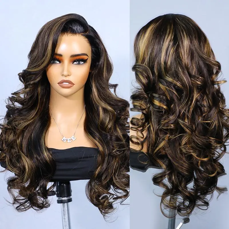 ISEE HAIR 7x5 Wear Go Straight Pre-Styled Butterfly Cut C-Part Style Layer Brown Balayage Glueless Human Hair Wigs Pre Bleached Mini Knots & Pre-Cut Lace Wig & Pre-Plucked Natural Hairline Vacation Hair #SummerWins #DealsForYouDays