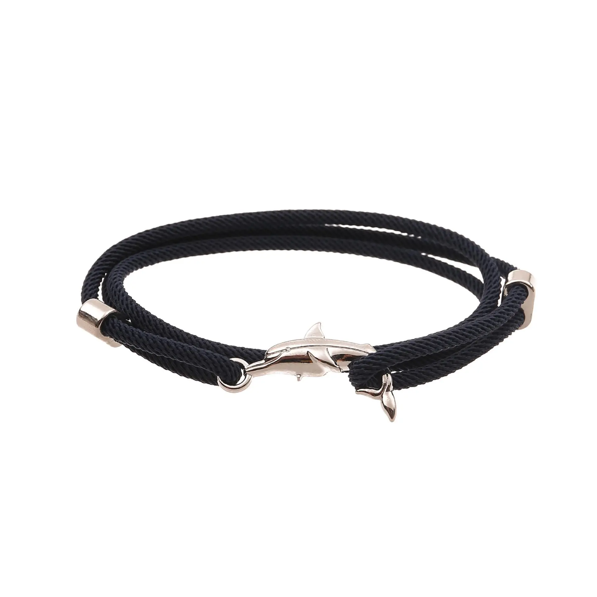 Dolphin Milan Cord Nylon Rope Wrap Bracelet for Men and Women 21 Inches Trendy Jewelry