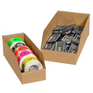 Box Partners  12 x 12 x 4.5 in. Kraft 200 ECT-32 Corrugated Bin Boxes Case, Pack of 50