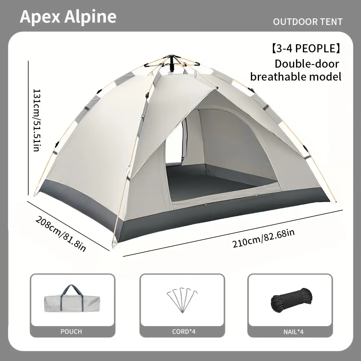 Large Basic Double Door Tent