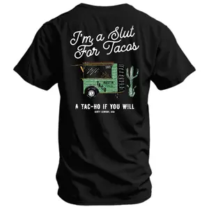 [Sale Up To 50%] Slut For Taco's Men's T-Shirt, Great Gift Option for Everyone, Soft Fabric Everyday Outfit