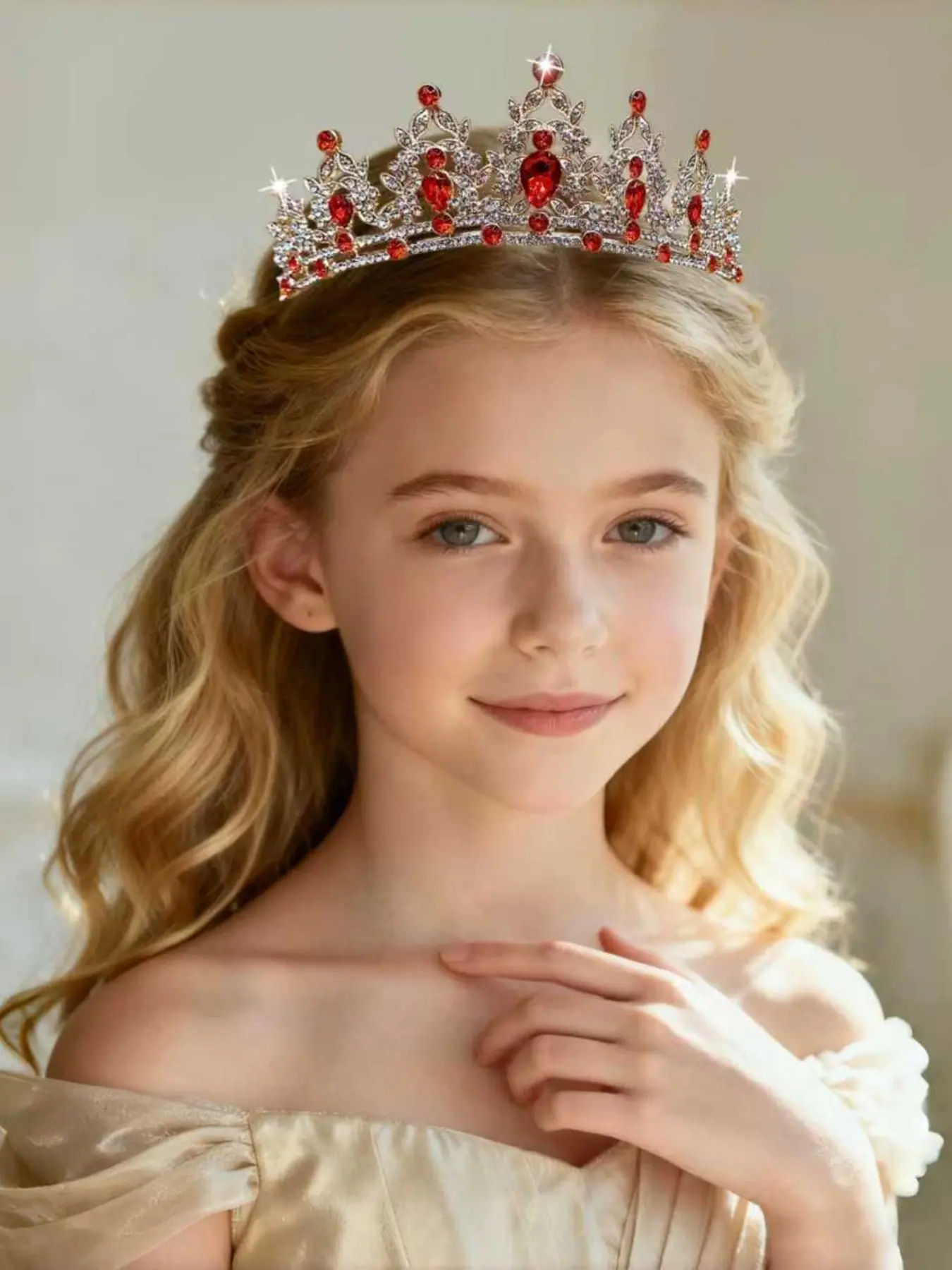 Silver Color Crown Hair Band Headband with Transparent Synthetic Gemstone, Elegant Floral Design, Floral Hair Accessories, Flower Crown Headband, Suitable for Girls, Weddings, Birthdays, All Seasons, Tiara, Bridal Headpiece