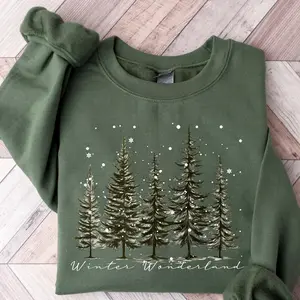 Winter Wonderland Sweatshirt, Pine Tree Sweatshirt, Evergreen Trees, Winter Wonderland, Gift for Nature Lover
