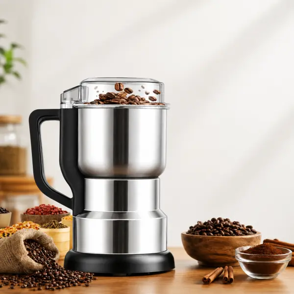 Multifunctional electric grinder 300W high-power coffee grinding tool, multifunctional food-grade fast-grinding electric coffee and grain grinder,Gift Espresso Maker Espresso Machine