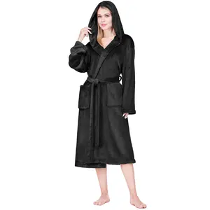 Women's Classic Fleece Robe with Hood Women's Classic Fleece Robe with Hood