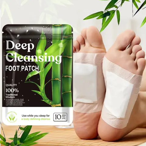 30pcs Natural Bamboo Vinegar & Ginger Powder Adhesive Pads Foot Masks, Deep Cleansing Detox Body Patch, Sleep Support Hand & Foot Care Solution, Sleep Support Foot Masks