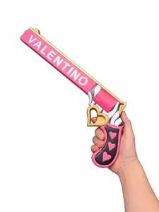 Kinstore Fantasy 17" Valentino Money Shot PU Foam Gun for Hazbin Cosplay Hotel Costume Replica PU Foam Revolver
