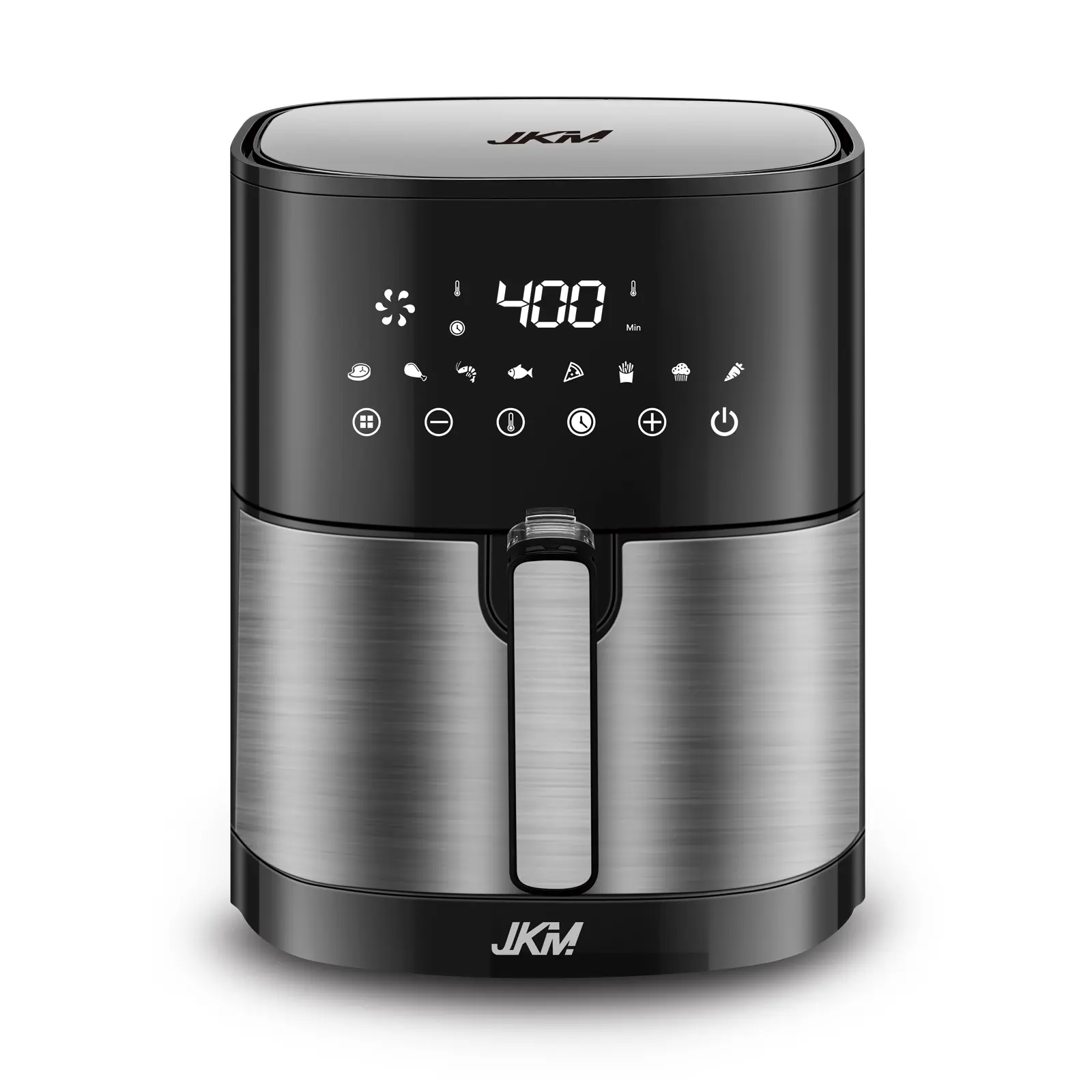 JKM Air Fryer 5.3 Quart, Digital Oilless Frying Cooker, Auto Shut Off, Stainless Steel, 8 Preset Programs, 1700W