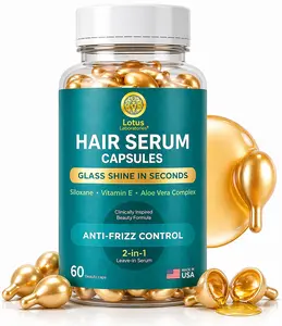 Anti-Frizz Hair Serum Capsules – Instant Shine, Smooth & Silky Hair (Vitamin E + Aloe)