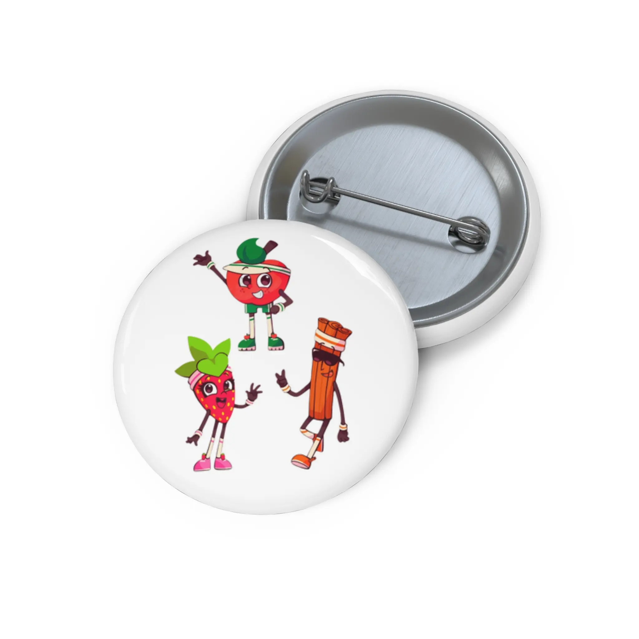 CeCe J's Snacks- Frapple, Flowberry, & DJ Cinnafun  Pin Button | Badge