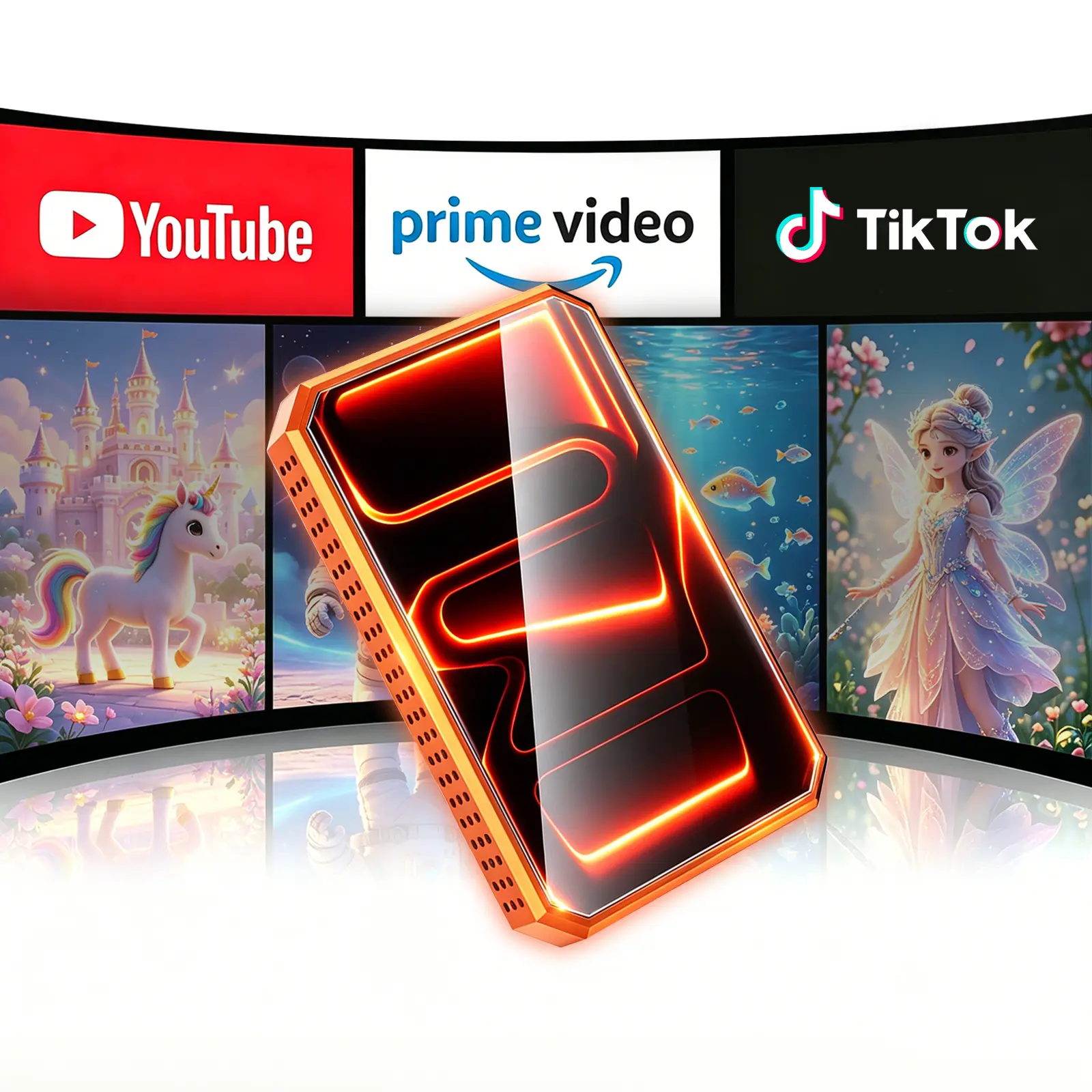 【Summervibes】MAKASRI Multi-functional AI Car-mounted Smart Box - Original vehicle wired CarPlay converter to wireless conversion - Built-in Google App Market - Large car screen for free TV series and movie viewing