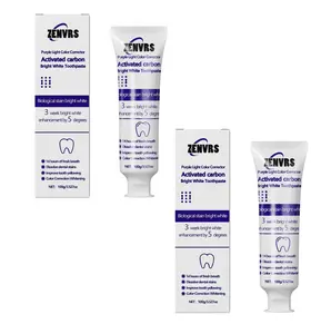 2pcsZENVRS Purple color-preserving Lysozyme Whitening Toothpaste  set packaging Purple Teeth Whitening Toothpaste