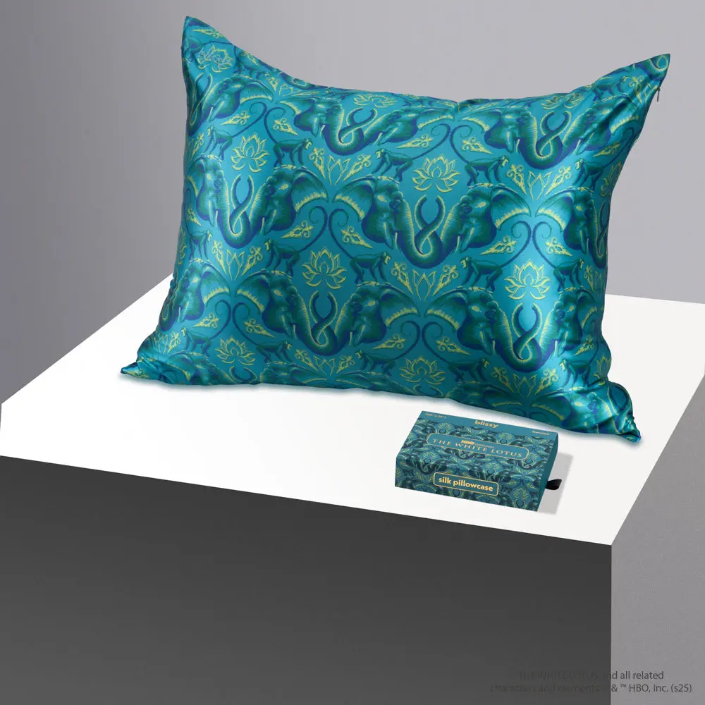 Blissy The White Lotus Silk Pillowcase – 100% Mulberry Silk – Improve Hair, Skin & Health While You Sleep