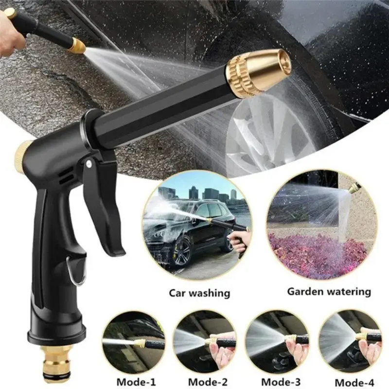 Home Car Wash Water Gun, Garden Hose Nozzle Spray Tool, Home Cleaning Tool, Abs Material, Efficient Washing Solution,Multiple Spray Patterns,Pet bath, floor washing