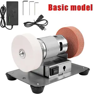 7PCS Mini table Sanding Machine with 15 Degree Electric Desktop Sander 7 Adjustable Speed Buffer Polishing Tools for DIY Metal Wood Crafts
