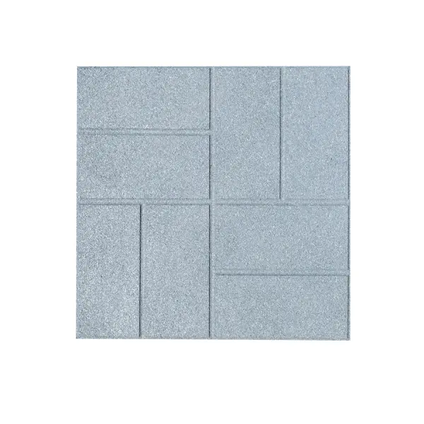 Rubberific 212 MAIN 100% Recycled Rubber Dual-Side Cobblestone Floor Paver, 16x16 in Grey, 9-Pack Set - Water Resistant, Durable, Easy to Install, 16 X 16 In