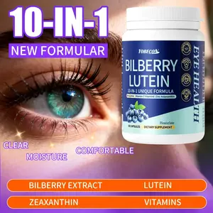 Bilberry Lutein Eye Vitamins 10-in-1 | 1150mg Vision Support | Blue Light Protection for Adults Students Seniors