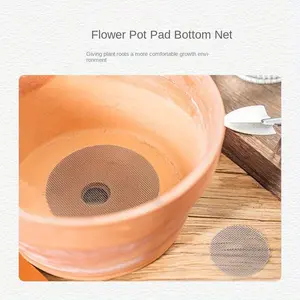 20pcs Round Mesh Plant Support Screen, Garden Lawn Soil Drainage Protection, Pot Bottom Hole Pad Grid, Insect-Resistant Planter Base Mat