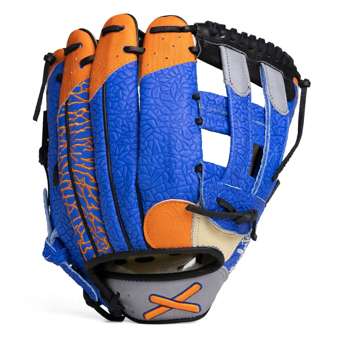 Handmade Craft Kip Leather Softball Glove with Bold Colors, Elephant Print for New York Basketball Enthusiasts