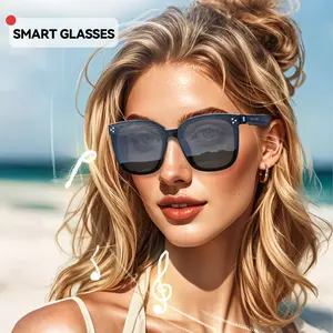 Fashion Smart Glasses with Mic Speaker, Listening to Music & Calling, Touch Control, Voice Assistant Audio Sun Glass with UV Protection Outdoor Sports Sunglasses for Women Men Gifts for Valentines, Birthday, Anniversary