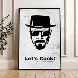 Let’s Cook Wall Art Print – Heisenberg Poster, Breaking Bad Decor, Gift for Him, Digital or Physical Print, Minimalist Art