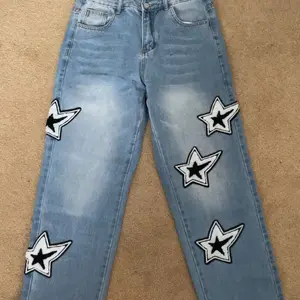 New Streetwear Men Stylish embroidery Loose Jeans High Quality Men Solid Casual Straight Denim Pants Baggy Jeans Men Fathersdaygift Oversize Relaxed Fit Classic