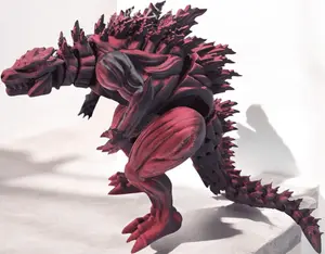 Creative Jointed Dinosaur Godzilla 3D Printed Model – New Kids' Toy, Decorative Ornament, and Unique Gift.