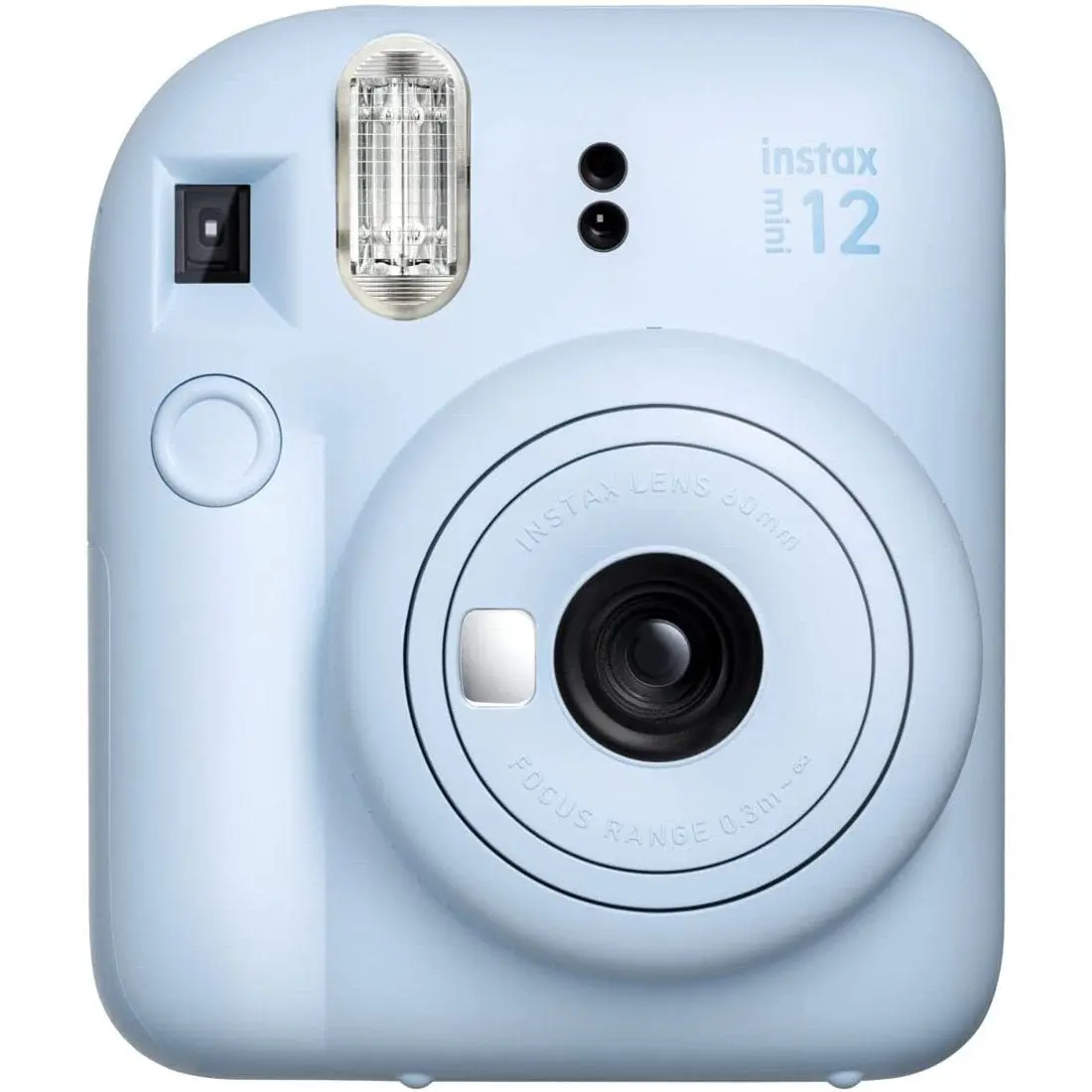 Fujifilm Instax Mini 12 Electronic Instant Camera - Pastel Blue (16806248) with Built-In Flash, High-Quality Lens, Instant Picture Capture, Selfie-Friendly Design