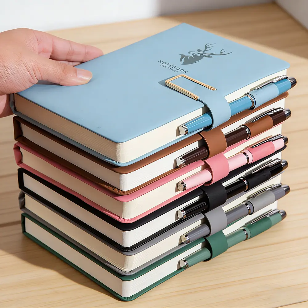 A5 Blank Journal Notebook - Hand-Sized Notebook with 180 Sheets/360 Pages, Ample Space for Notes, Sketches, and Ideas, 2 Writing Tools, Sticker Set, Office Supplies for Students