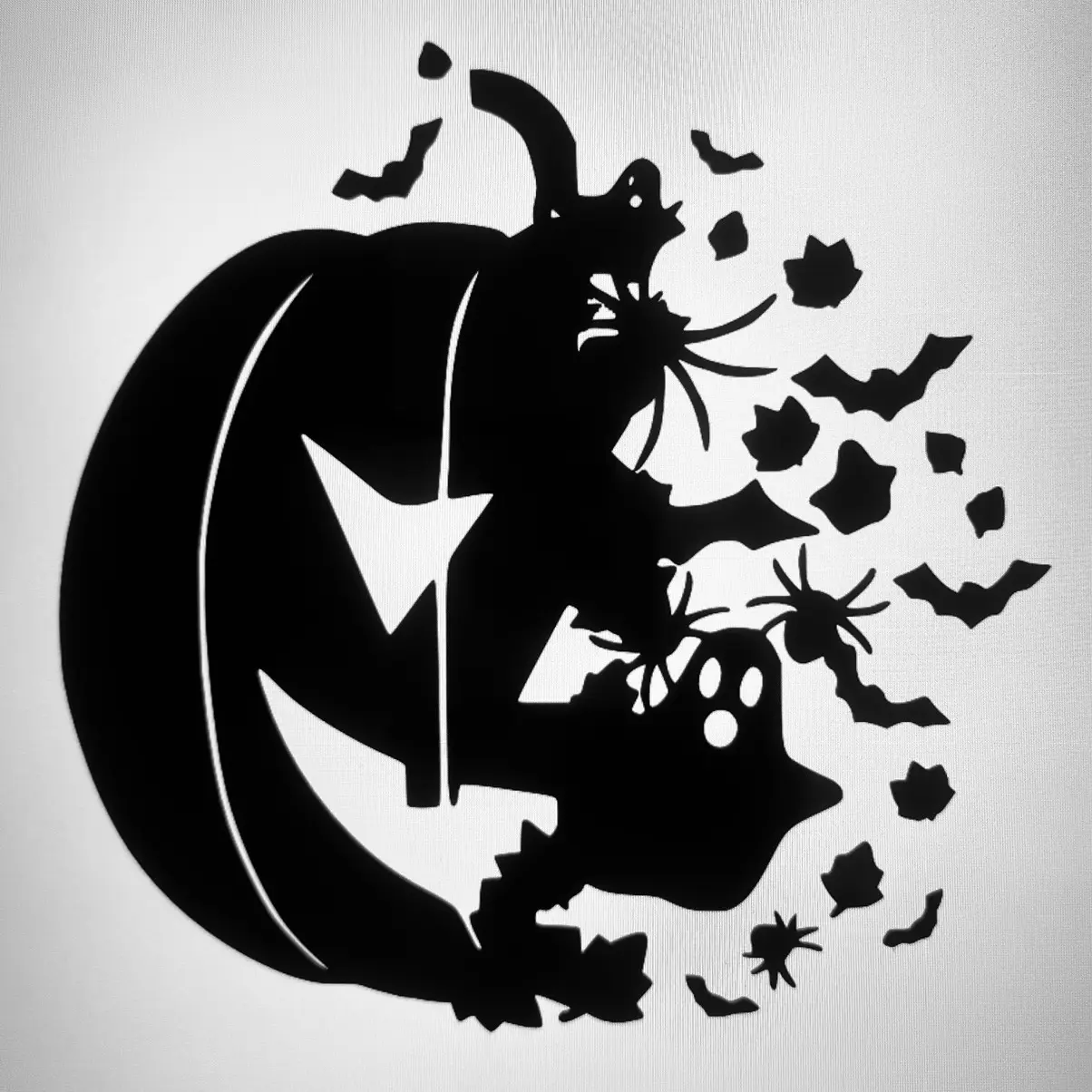 Halloween Pumpkin Ghost Spiders Decal Sticker Window Waterproof