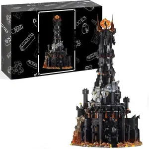 Barad-dûr Building Set for Adults -Collectible for Fans - Includes 10 Minifigures - Gift for Men and Women