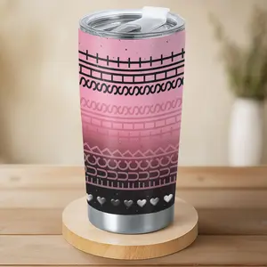 KindCrafts Shop – Pink Ombre Hidden Message 20oz Tumbler, Stainless Travel Cup, Playful Subtle Humor Gift for Friends & Coworkers
