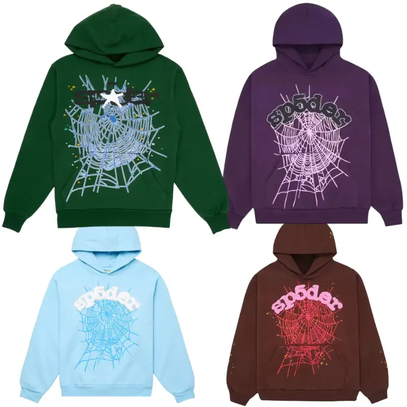 Y2K Couple Hip Hop Sp5der Hoodie | Trendy Streetwear Pullover for Youth & Adults