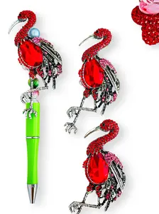 Creative Crane Animal Ornament, DIY Gift for Handmade Crafts, Key Rings for Crafts, Phone Chain Key Bead Pen Holder, Trendy Cute Keychain, Keychain Pendant, Indoor Decor Car Hanging Accessory, Keychain for Car Keys, Rhinestone Keychain, Keychain Kawaii