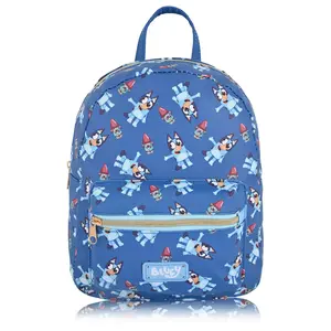 Fast Forward Bluey Mini Backpack for Kids & Adults | 10" PU Leather Backpack Purse | Toddler Travel Bag, Small Bookbag