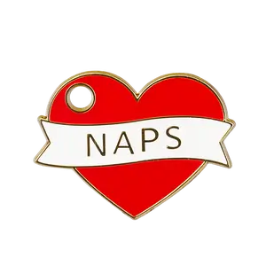 Naps Tag - Cool Pet ID Tag with Free Engraving, 30mm x 30mm, Zinc Alloy Finish, Steel Ring Included, Stylish and Durable for Pet Owners.