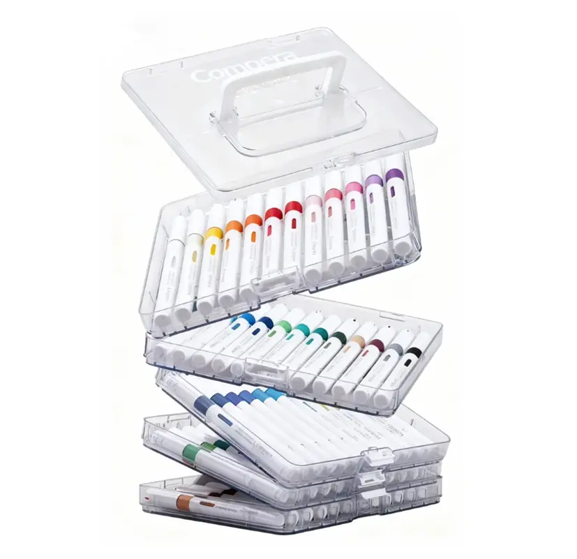 Back To School shopping Comix 24/48/60  Acrylic Paint Markers Set Fast-Drying, Waterproof Art Supplies for Rock Painting, Wood, Canvas, Calligraphic Projects, DIY Crafts, Journaling Supplies with Rich Hues, Creative Designs，back to a school shopping