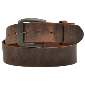 3D Belt Company Men's Brown Distressed Raw Edge Leather Belt D1162