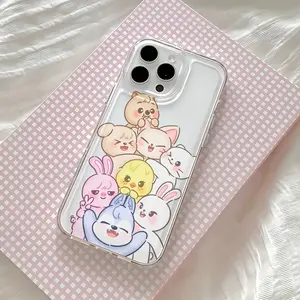 Korean Boy Group Kpop S-Stray K-Kids Skzoos Phone Case Suitable for iPhone 17 Pro Max Air 16e 16 15 14 13 12 11 Pro Max X XR XSMAX 8 7 Plus Transparent TPU Soft Back Cover