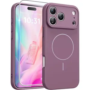 Iost MaIy Cellphone Case Screen Protector For Apple Iphone 17 16 15 14 Compatible with Magsafe] Translucent Matte Cases with [Full Camera Protection] [Screen Protector] Military Grade Shockproof Protective Phone Cover