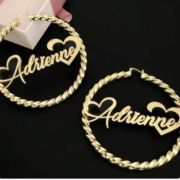 custom hoop earrings nomination bracelet
