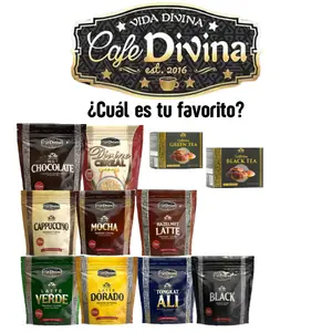 Divina Coffee Line 100% Arabica Coffee with Ganoderma Lucidum - Variety of Flavors, Premium Coffee with Health Benefits, Organic, Multi-Pack - Natural