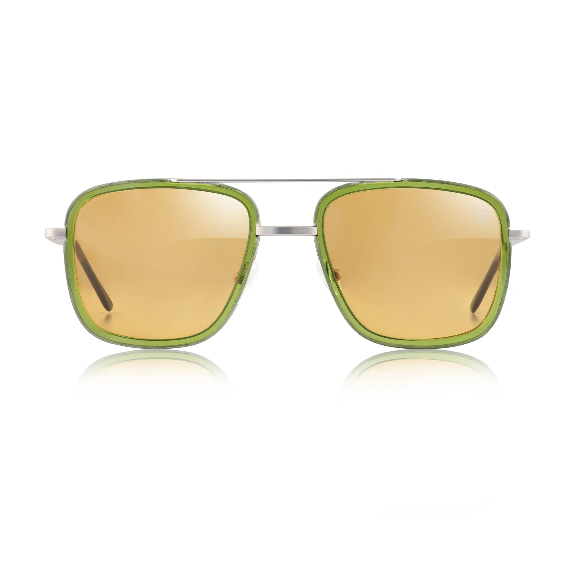 Hyperlight Aviator Green Fullerene C60 UV & bluelight daily shades for men. Unisex luxury sunglasses for women, designer sunglasses for men. Fashion branded harmonized white light eyeglasses w/case