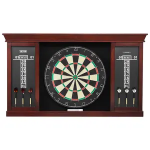 VEVOR Dartboard and Cabinet Set,  Ready-to-Play Bundle Official Size Dartboard Cabinet Set, Steel Tip Dart Cabinet, Features Easy Assembly, Complete with All Accessories, Perfect for Cricket Games