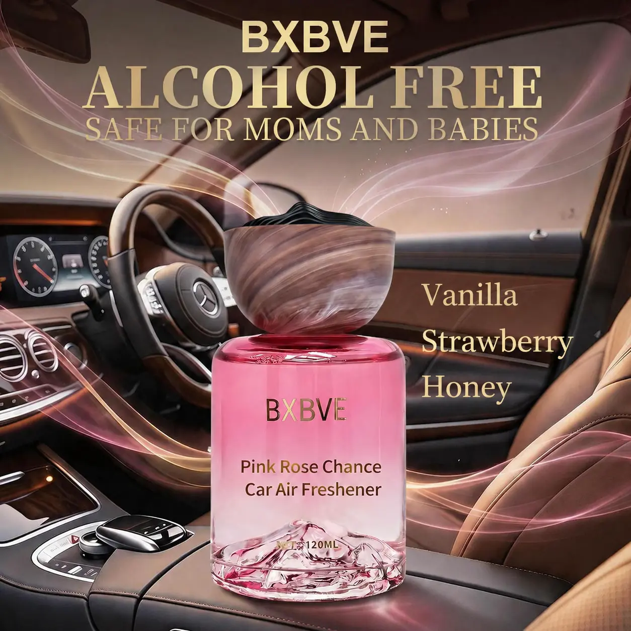 Luxury Arabian Vanilla Honey Car Air Freshener (4.0 oz) - Long Lasting Hanging Car Diffuser, Premium Auto Scent & Aromatherapy, Perfect Birthday Gift for Men & Women
