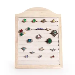 Vertical Ring Display Stand, Earring Showcase Tray, Stud Holder, Jewelry Rack, Sample Room Props, Decorative Organizer, Wood