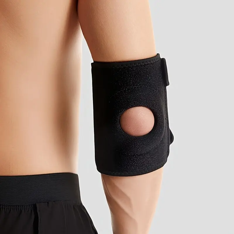 Adjustable Elbow Sleeve Support, Compressive Elbow Wrap with Pads, Ideal for Tennis, Badminton, Golf, Fitness, Unisex, Elbow Compression Sleeve, Adjustable Elbow Brace