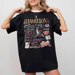 [Sale off up to 50%] Hamilton Musical Tshirt, Lin-Manuel Miranda Inspired Revolutionary Line TShirt, American Musical Shirt, Graphic Streetwear T-shirt